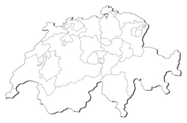 Fototapeta na wymiar Mapa Swizerland
