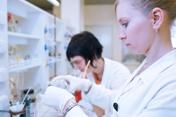 Fototapeta premium portrait of a female researcher carrying out research