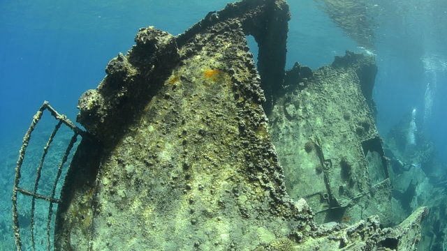 Shipwreck in Shallow water