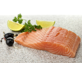 Raw Salmon Fillet