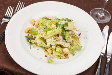 vegetable salad with croutons