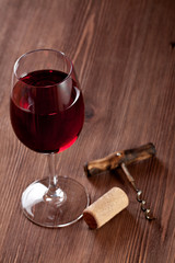 Glass of red wine