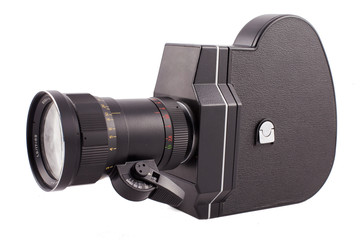 old camera on a white bg