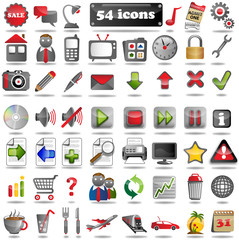 54 colorfull Web Icons