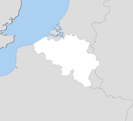 Fototapeta premium Map of Belgium
