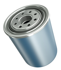 Car engine oil filter, 3D render