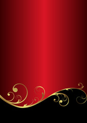 elegant vector background in red/gold/black