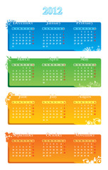 calendar 2012