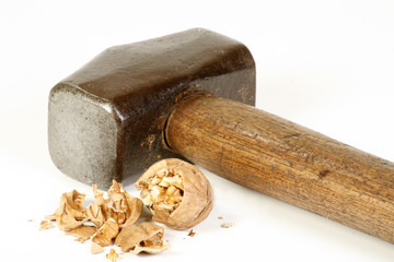 sledge hammer and nut