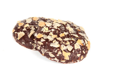 cookies with chocolate and almonds