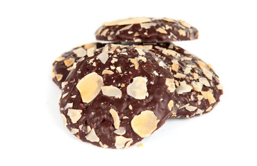cookies with chocolate and almonds