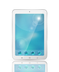Tablet PC illustration on white background