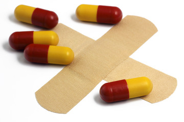 tabletten auf pflaster