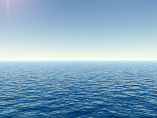 Fototapeta premium High resolution blue water and sky