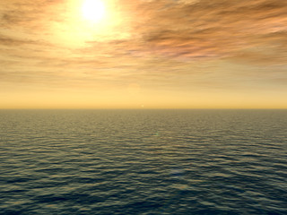 High resolution blue water and sky