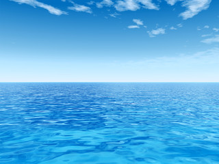 Fototapeta premium High resolution blue water and sky