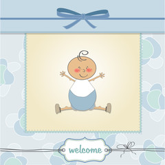 delicate baby boy shower card