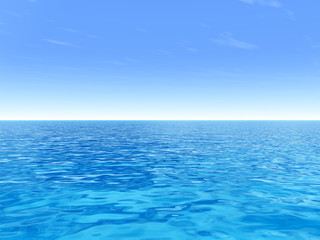 Fototapeta na wymiar High resolution blue water and sky