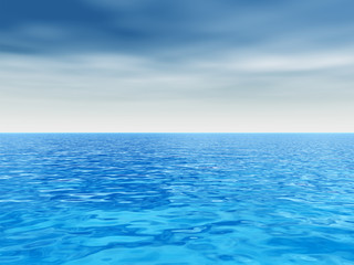 Fototapeta premium High resolution blue water and sky