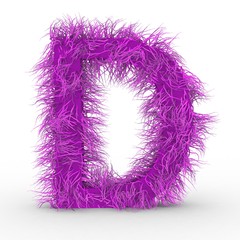 Texteffekt Haare Pink Buchstabe D