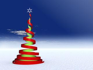 High resolution conceptual Christmas fir tree