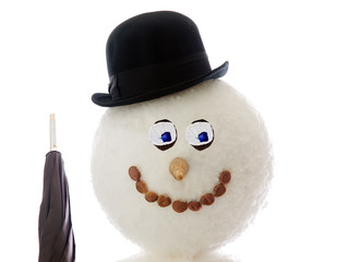 snowman with bowler hat