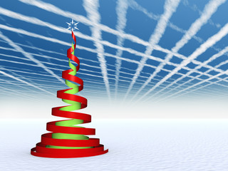 High resolution conceptual Christmas fir tree