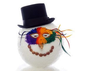 snowman in masquerade ball