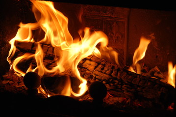 feu de cheminée