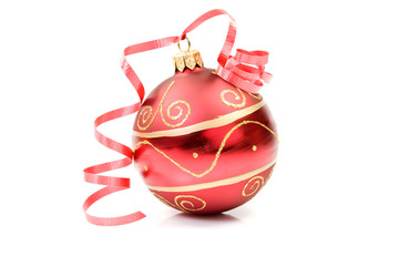 red christmas bauble