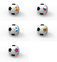 Euro 2012, piłka nożna i flaga - Grupa I - obrazy, fototapety, plakaty