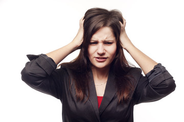 Sad businesswoman