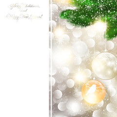 New Year and Christmas Greeting card