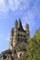 Fototapeta na wymiar Groß Sankt Martin Kirche in Köln