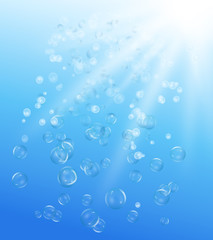 Underwater bubbles.