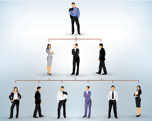 Fototapeta premium businessman silhouettes