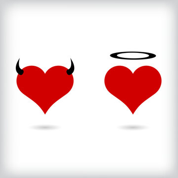 Angel and Devil hearts.