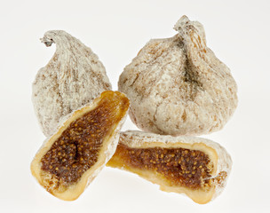 Getrocknete Feigen, isoliert