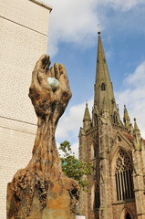 Traditional and modern architecture in Birmingham, UK