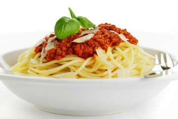 Spaghetti Bolognese mit Parmesan