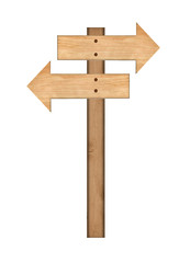 wood signs isolated .