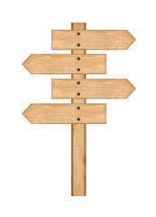 wood signs isolated .