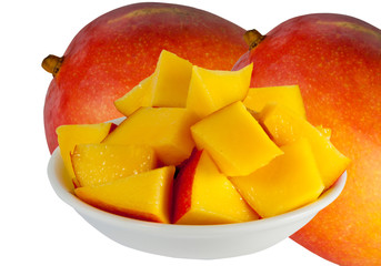 cubed mango