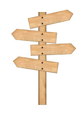 wood signs isolated .