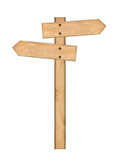 wood signs isolated .