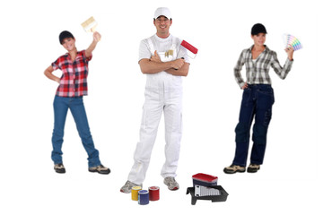 Male and female decorators