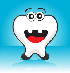 illustration of cartoon tooth
