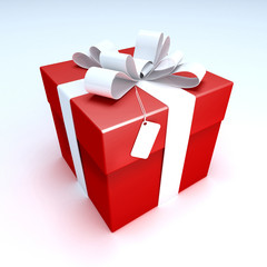 красная подарочная коробка