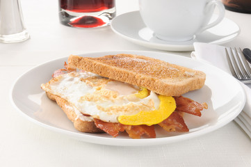 Bacon and egg sandwich