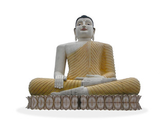 Giant Buddah sitting on lotus